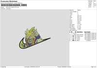 Swoosh Goku V6 Embroidery File 6 sizes