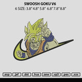 Swoosh Goku V6 Embroidery File 6 sizes