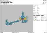 SWOOSH MUDKIP Embroidery File 4 size