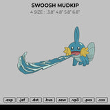 SWOOSH MUDKIP Embroidery File 4 size