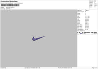 Swoosh Satin Embroidery File 6 sizes