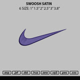 Swoosh Satin Embroidery File 6 sizes