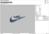 Swoosh Venom Embroidery File 6 sizes