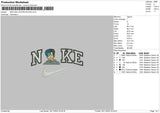 Nike Swoosh Rap Embroidery File 6 sizes