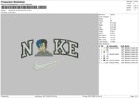 Nike Swoosh Rap Embroidery File 6 sizes