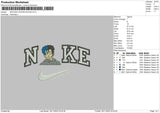 Nike Swoosh Rap Embroidery File 6 sizes