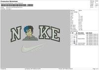 Nike Swoosh Rap Embroidery File 6 sizes