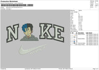 Nike Swoosh Rap Embroidery File 6 sizes