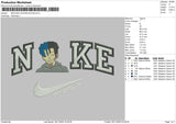 Nike Swoosh Rap Embroidery File 6 sizes