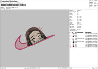 Swoosh Nezuko v2 Embroidery