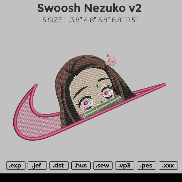 Swoosh Nezuko v2 Embroidery