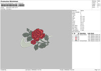 Swoosh Rose Embroidery File 6 sizes