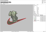 Swoosh Hand Embroidery File 6 sizes