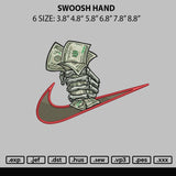 Swoosh Hand Embroidery File 6 sizes