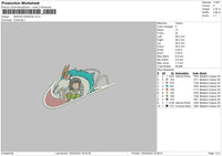 Swoosh Dragon 03 Embroidery File 6 sizes