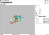 Swoosh Dragon 03 Embroidery File 6 sizes