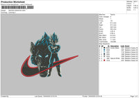 Swoosh Dragon Embroidery File 6 sizes