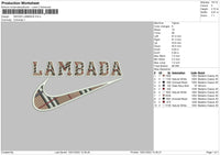 Swoosh Lambada Embroidery