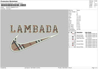 Swoosh Lambada Embroidery