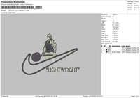 Swoosh Gym Embroidery File 6 sizes