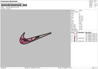 Swoosh M Buu Embroidery File 6 sizes