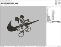 Swoosh Mickey Embroidery