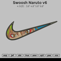 Swoosh Naruto V6 Embroidery