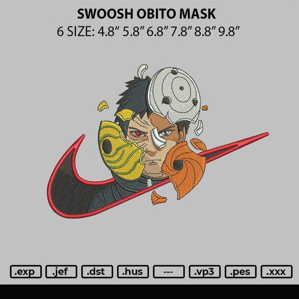 Swoosh Obito Mask Embroidery