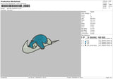 Swoosh Snorlax Embroidery File 6 sizes