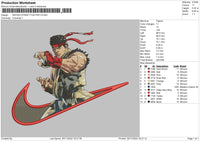 Swoosh Street Fighter Embroidery File 6 sizes