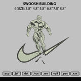 Swoosh Building Embroidery File 6 sizes