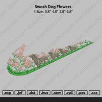 swoosh dog flowers
