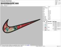 Swoosh Anime 002 Embroidery