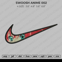 Swoosh Anime 002 Embroidery