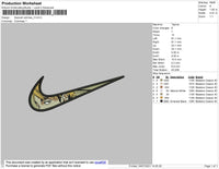 Swoosh Anime 003 Embroidery