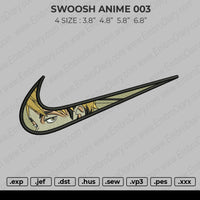 Swoosh Anime 003 Embroidery