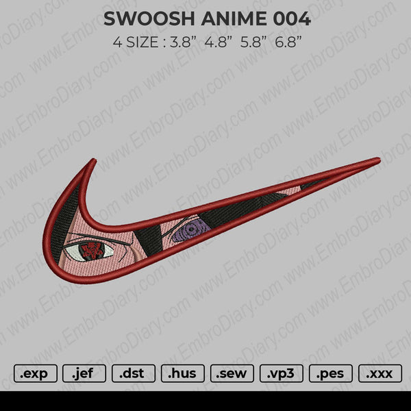 Swoosh Anime 004 Embroidery