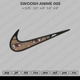 Swoosh Anime 005 Embroidery