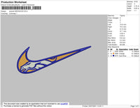 Swoosh Broncos  Embroidery