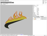 Swoosh On Fire Embroidery