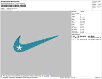 Swoosh Star Embroidery