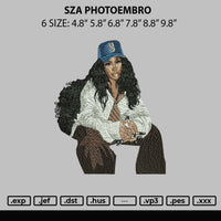 Sza Photoembro Embroidery File 6 sizes