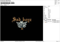 Sadboy V1 Embroidery File 6 szes