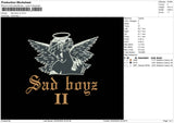 Sadboy V2 Embroidery File 6 sizes