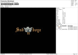 Sadboy V3 Embroidery File 6 sizes