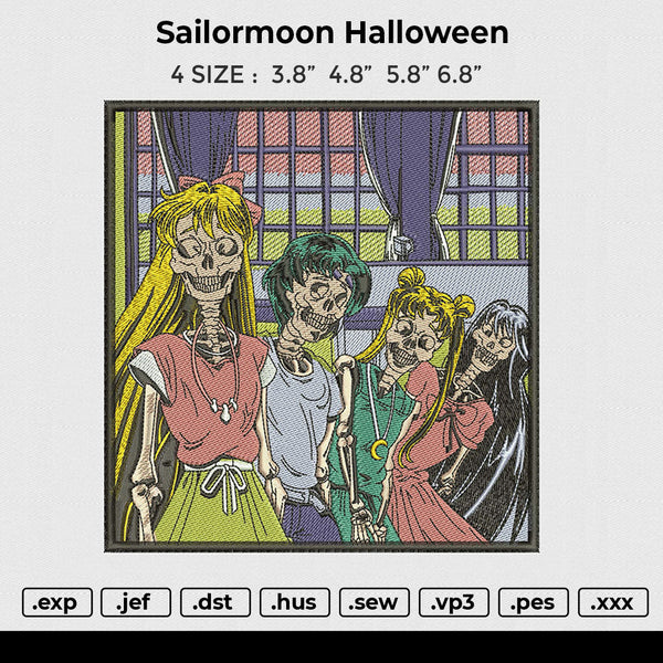 Sailormoon Halloween Embroidery