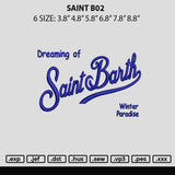 Saint B02 Embroidery File 6 sizes