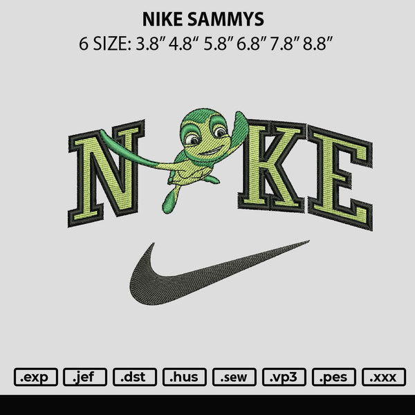 Nike Sammys Embroidery File 6 sizes