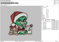 Santa Grinch 02 Embroidery File 6 sizes