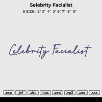 Celebrity facialist Embroidery